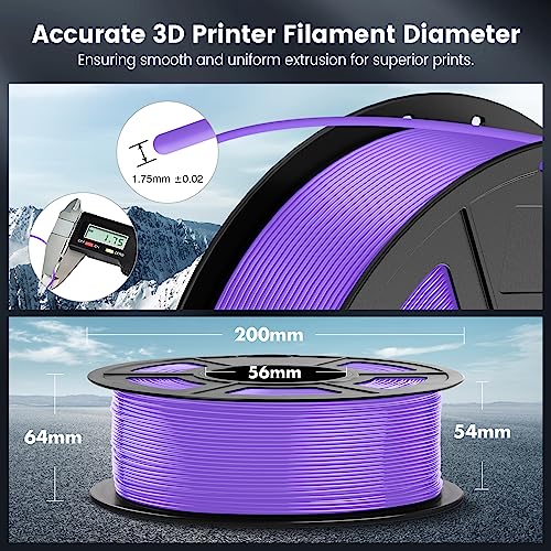 SUNLU 4kg PLA 3D Printer Filament Bundle, 1.75mm, 4 Black Spools V387