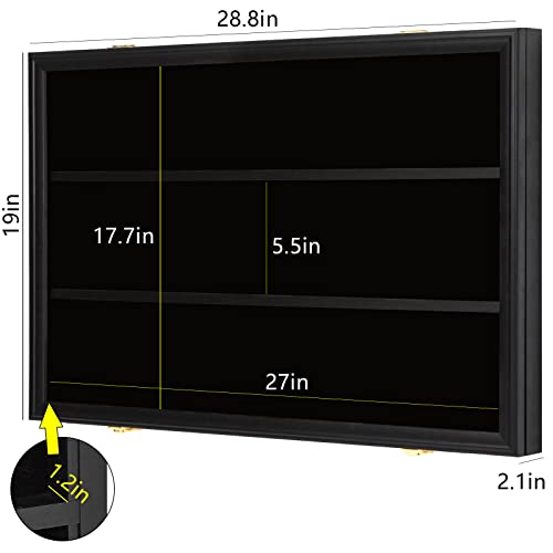 35 Graded Sports Card Display Case with UV Protection Lockable Wall Cabinet M1713