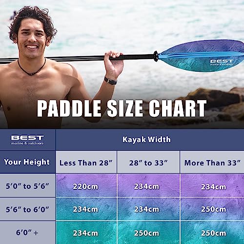 Carbon Fiber Kayak Paddle for Adults, 220cm H326