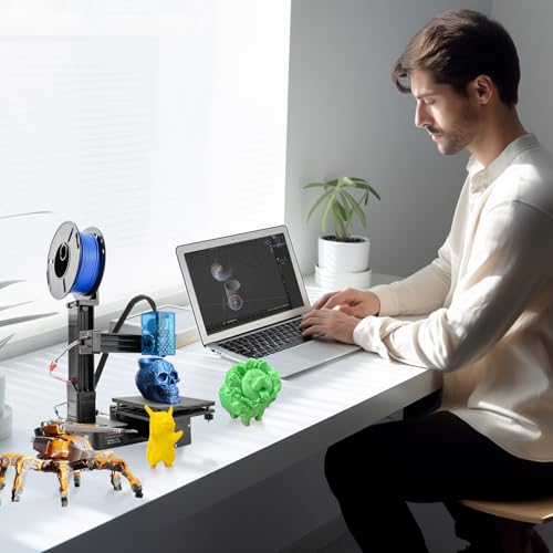 Mini 3D Printer for Beginners with 4 Colors PLA Filament, FDM DIY Machine U55530