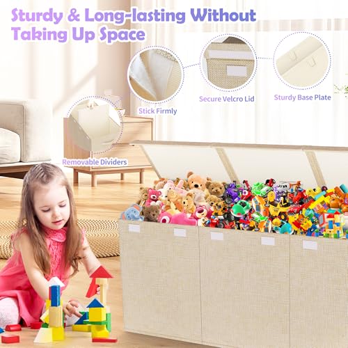 Extra Large Collapsible Toy Box with Lids, Gray P45959