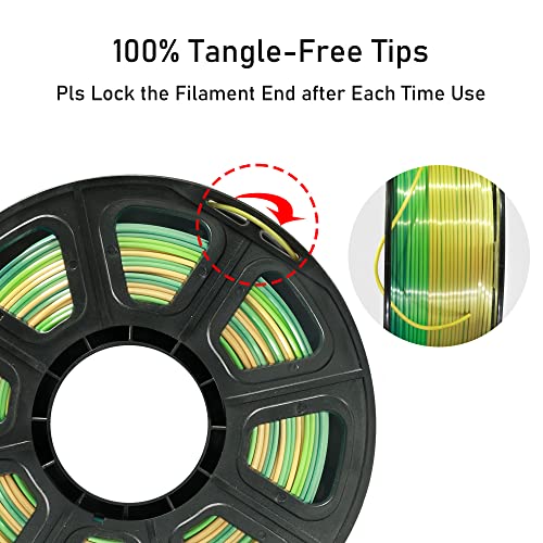 MIKA3D Bicolor Silk PLA 3D Printer Filament Bundle, 1.75mm, 6 Spools V5573