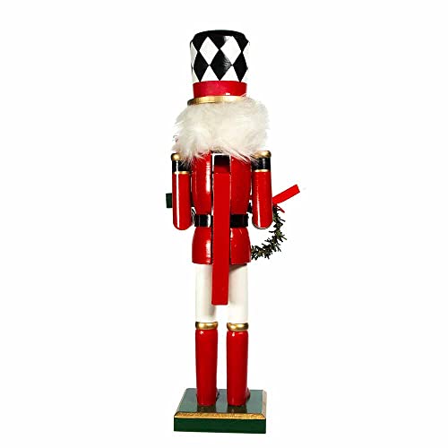 Kurt S. Adler 15-Inch Red White and Black Nutcracker with Gift Box P4422