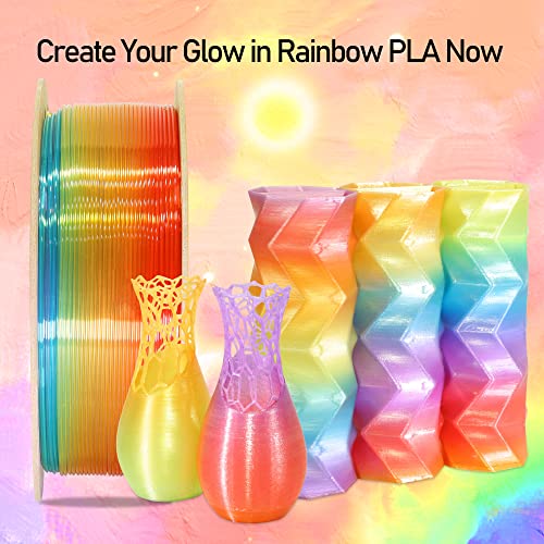 MIKA3D Bicolor Silk PLA 3D Printer Filament Bundle, 1.75mm, 6 Spools V5573