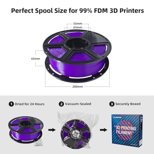 FLASHFORGE PLA Filament 1.75mm Burnt Titanium, Color Changeable 3D Printer Filament 1kg T433110