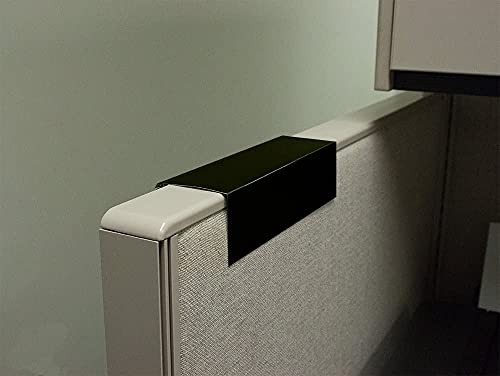 Aluminum Changeable Cubicle Nameplate Holder, Black Base, 8" x 2" V787184