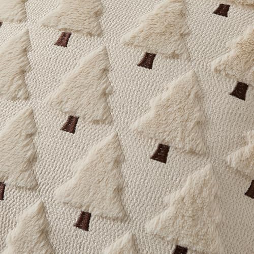 UGASA Star Christmas Decorative Pillow Covers 18x18 Inch Set of 2 Dark Green Q9265