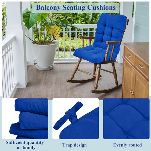 Juexica 4 Sets Outdoor Patio Chair Cushions High Back Tufted Beige D1688