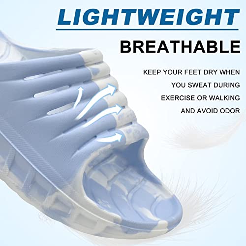 KuaiLu Men's Recovery Sandals Orthotic Cushion Open Toe Sport Slides D332788