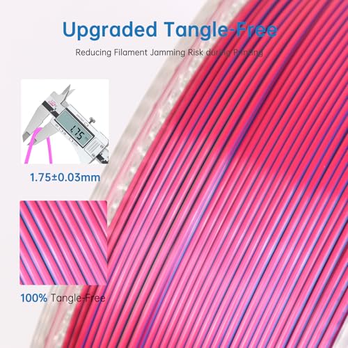 Silk PLA Filament 1.75mm Triple Colors 1kg Spool H522734