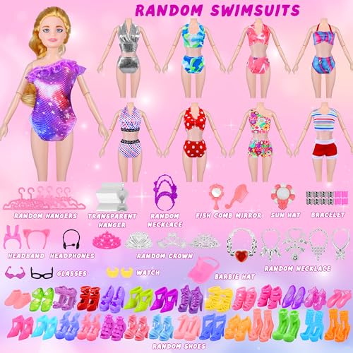 342 Pcs Doll Clothes and Accessories Playset for Girls G903