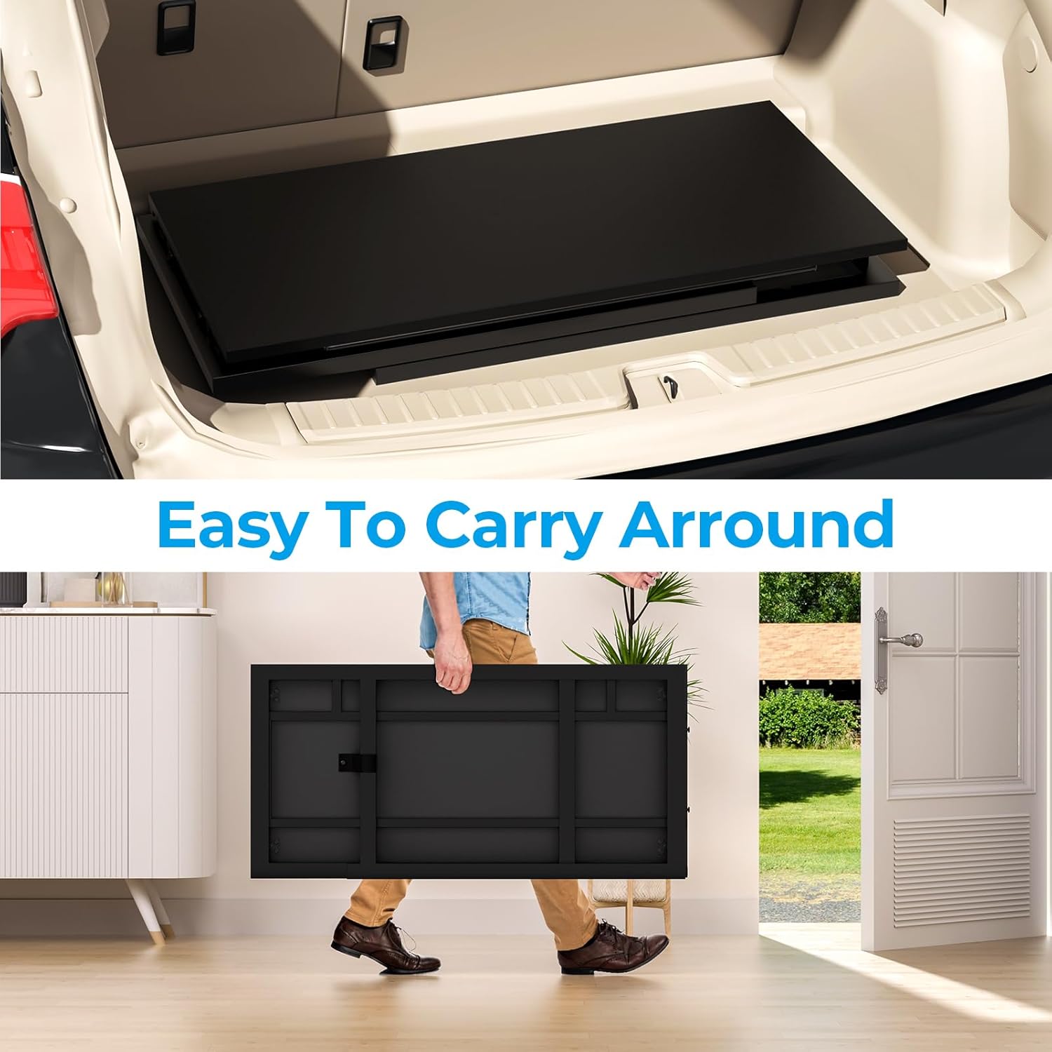 GreenForest Computer Desk with Monitor Stand for Home Office L1581