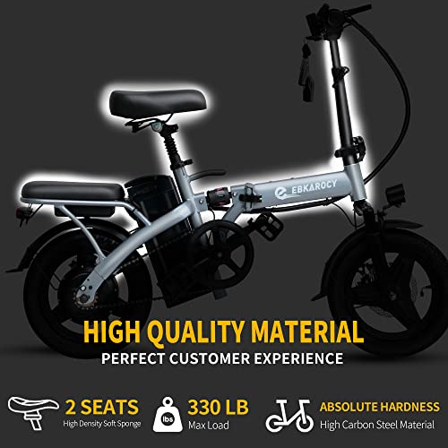 EBKAROCY Foldable Electric Bike for Adults, 400W Motor, 48V 15AH Removable Battery S109155