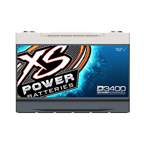 XS Power D3400 3300 Amp AGM Battery with M6 Terminal Hardware I204