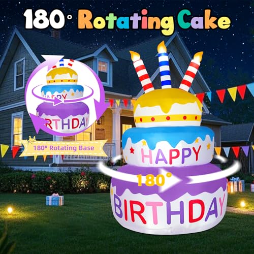 B&D 12FT Giant Christmas Inflatables Snowman Outdoor Decorations with Rotating LED Lights B36000