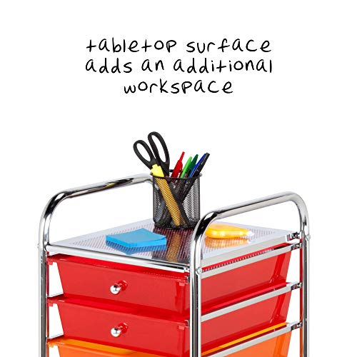 Honey-Can-Do Rolling Storage Cart with 12 Plastic Drawers J533829
