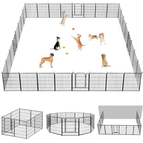 Dog Playpen 32 Inch 10 Panels Outdoor Dog Fence with Lock C803