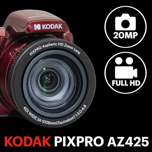 Kodak PIXPRO AZ425 Astro Zoom 20MP Full HD Digital Camera with 32GB Card and Bag N895