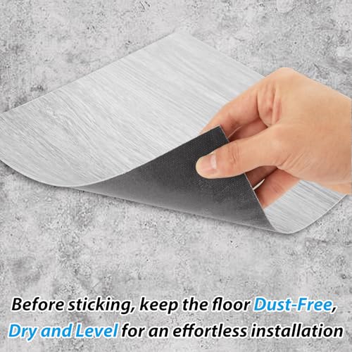 Thicken 36 Sheet Vinyl Flooring 12x12 Peel and Stick Waterproof Grey Wood Self Adhesive Tiles Y195247