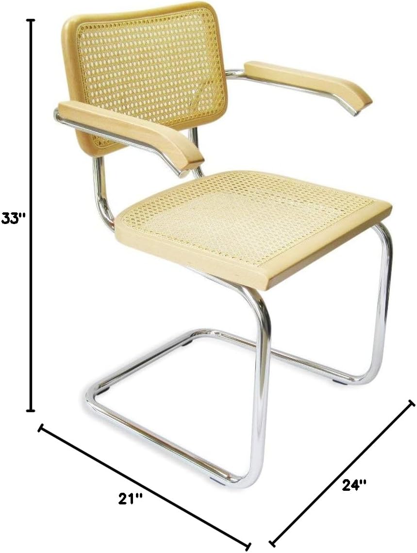 Marcel Breuer Cesca Cane Cantilever Armchair with Chrome Frame Q26386