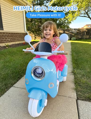 Kids Electric Motorcycle 3-Wheel 12V Ride On Scooter for Girls Ages 3-6 Pink Z596
