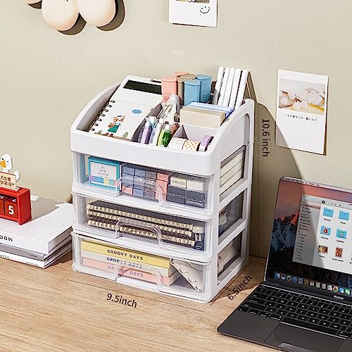 Desk Organizer with 5 Drawers, Plastic Storage Box for Office Supplies G663489