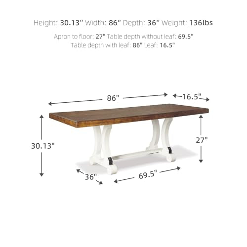 Signature Design by Ashley Valebeck Rustic Farmhouse 36" Counter Height Dining Table Y946
