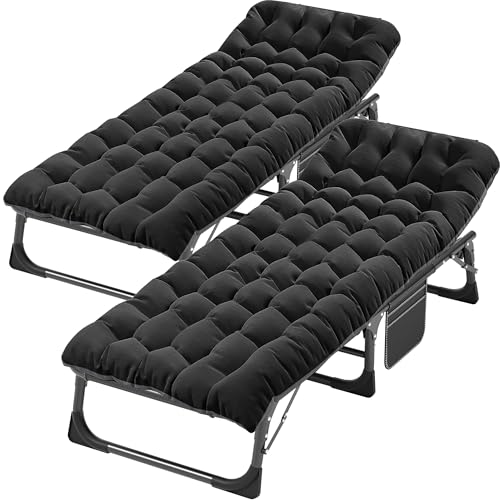 ABORON Oversized Folding Camping Cot for Adults, Double Layer 1200D, with Mat & Carrying Bag S2407