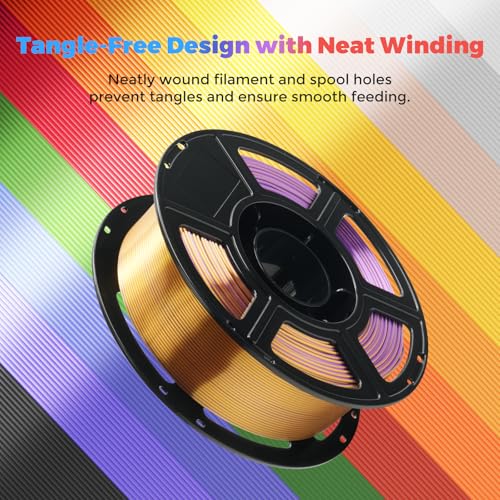 FLASHFORGE Silk PLA Filament 1.75mm, 1kg Spool V8381