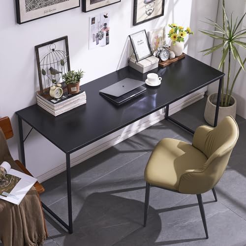 Vintage 63 Inch Computer Desk with Metal Frame C86416