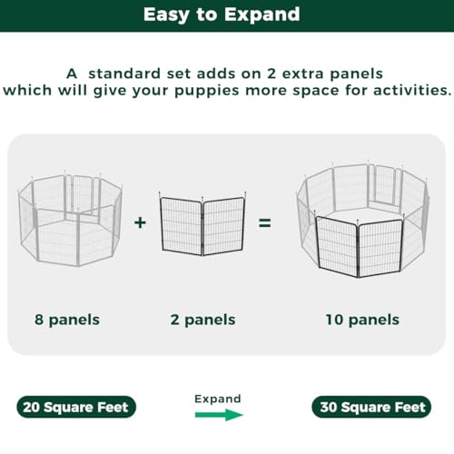 FXW Rollick Dog Playpen 32 Inch 16 Panels for Small and Medium Dogs E405995