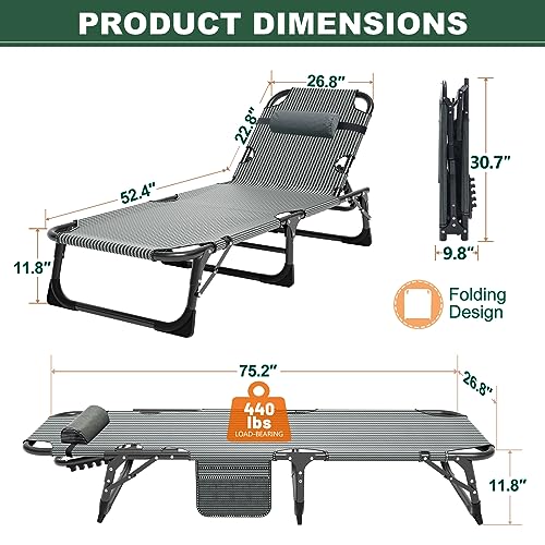 LILYPELLE Folding Camping Cot, Extra Wide Heavy Duty with Carry Bag Z15817