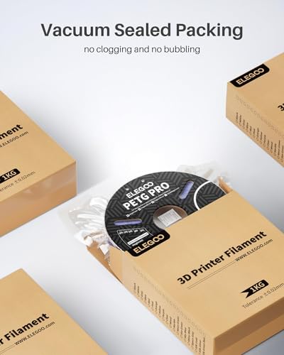 ELEGOO PETG Filament 1.75mm Black 2KG, 3D Printer Filament for FDM Printers D745395