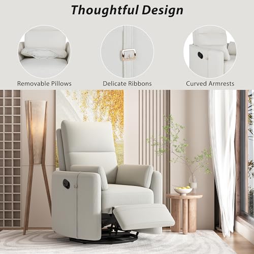 Power Lift Recliner Chair with Massage and Heat for Elderly, Beige C7169