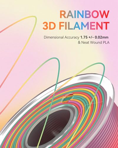 PLA 3D Printer Filament 1.75mm, 8 Spools, 2kg, Multi-Color B3949