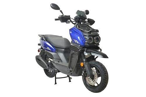 HHH Tank 150 Moped Gas Scooter 150cc Automatic Adult Bike, 12 inch Aluminum Wheels, White H60677
