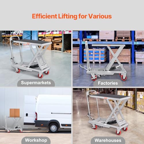 VEVOR Electric Lift Table 330 lbs Capacity, Height Adjustable, Black Y3219
