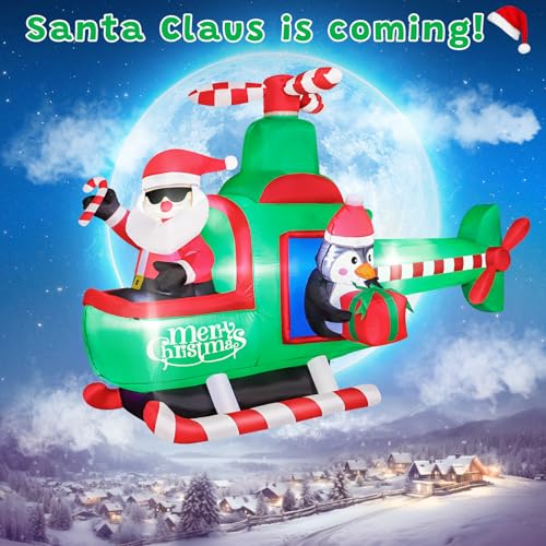 7 FT Christmas Inflatable Santa Claus with LED Lights Indoor Outdoor Decoration F5780