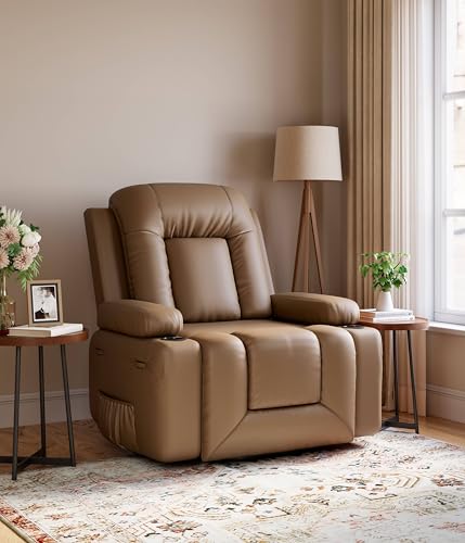 GarveeHome Power Lift Recliner Chair with Heat and Massage, Faux PU, for Elderly I162