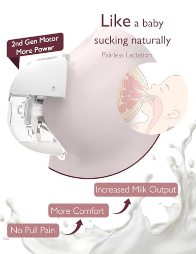 Momcozy M5 Hands-Free Wearable Breast Pump, Double-Sealed Flange, 3 Modes & 9 Suction Levels, 24mm, 2-Pack Quill Gray Z371714