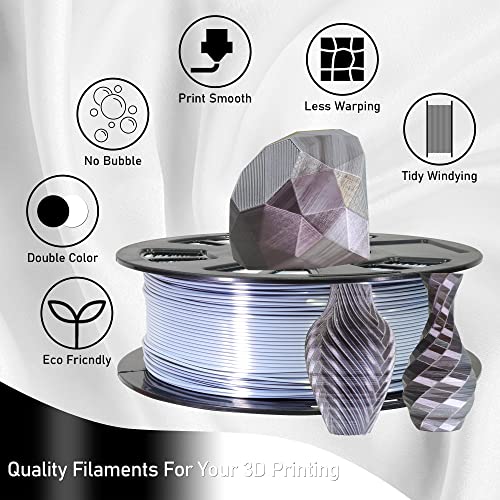 MIKA3D Bicolor Silk PLA 3D Printer Filament Bundle, 1.75mm, 6 Spools V5573
