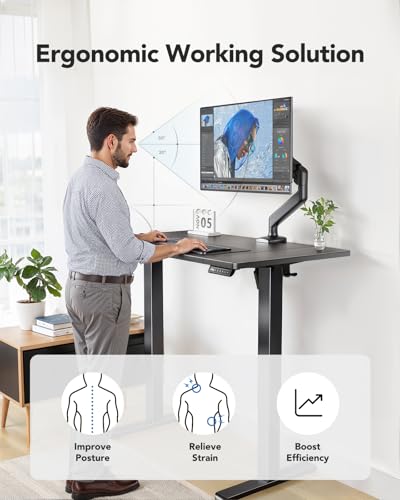HUANUO Electric Standing Desk 71 x 35 inch Height Adjustable Sit Stand Desk H24537