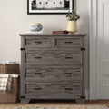 Forge Chest with 5 Drawers, Brushed Steel Dresser