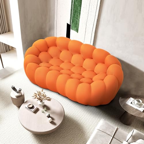 Modern Loveseat Sofa 2 Seater Mesh Fabric Curved Couch N8255