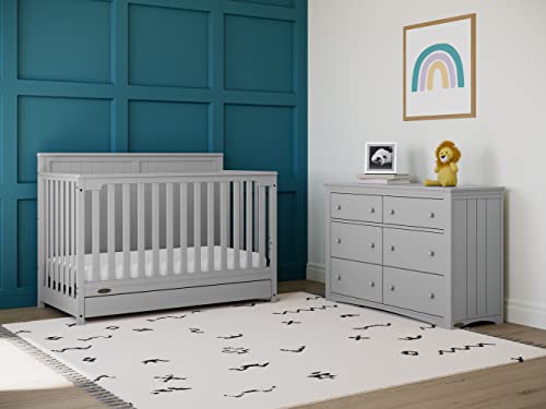 Graco Hadley 5-in-1 Convertible Crib with Drawer (White) M674