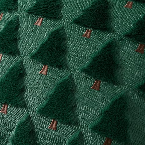 UGASA Star Christmas Decorative Pillow Covers 18x18 Inch Set of 2 Dark Green Q9265