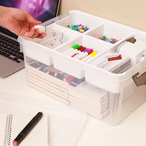 Citylife 17 QT Plastic Storage Box with Removable Tray A71310