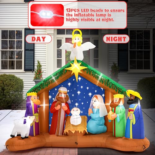 16FT Christmas Inflatable Snowman with LED Lights Outdoor Yard Decor N561071