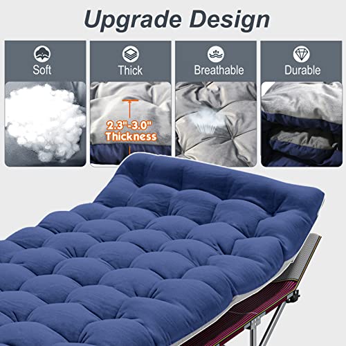 ABORON Oversized Folding Camping Cot for Adults, Double Layer 1200D, with Mat & Carrying Bag S2407