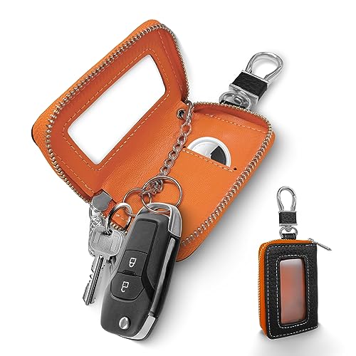 Sosolong Universal Key Fob Cover,Car Key Case,Key Fob Protector,Leather Car Smart Keychain Holder
